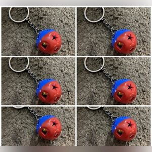 Tupperware Keychain Shape O Ball Red Blue Miniature 6pcs